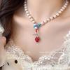 **Kissy! Strawberry Pearl Choker - 2025 New Sweet Style for Women**