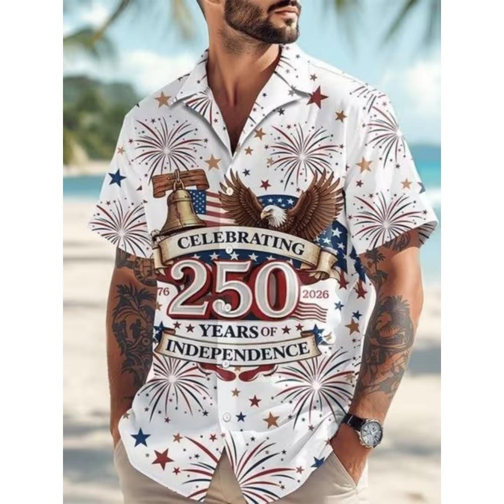 Heren Bloemenpatroon 3D Print Shirt Knoopsluiting Casual Zomer Shirt Korte Mouw Dagelijkse Vakantie Kleding