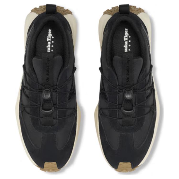 ONITSUKA TIGER SP Series SP-IV Fabric Leather Comfortable Fashion Casual Non-Slip Wear-Resistant Low-Top Dad Shoes Unisex Sneakers Black 1183C277-001
