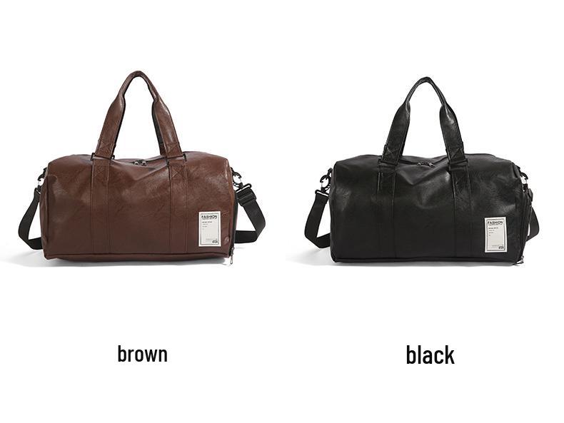 Men's Lightweight Water-Repellent PU Travel Bag for Gym, Yoga, and Sports