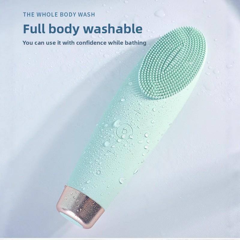 7-Speed Rechargeable Silicone Facial Cleansing Brush – Deep Pore Cleanse & Serum Infusion Device