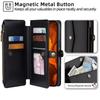 For iPhone 17 Pro Max Case Card Slots Zipper Purse PU Leather Phone Cover with Shoulder Strap