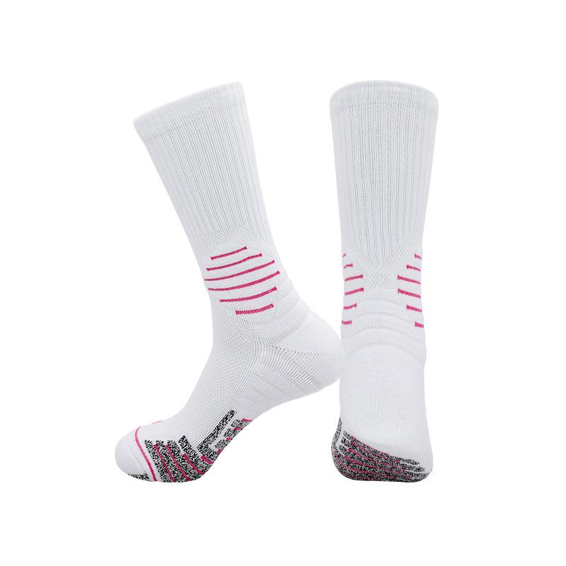 Summer Medium Tube Basketball Socks Absorb Sweat, Summer Towel Bottom Thickened Adult Non-Slip Socks, Cushioning Actual Combat Basketball Socks