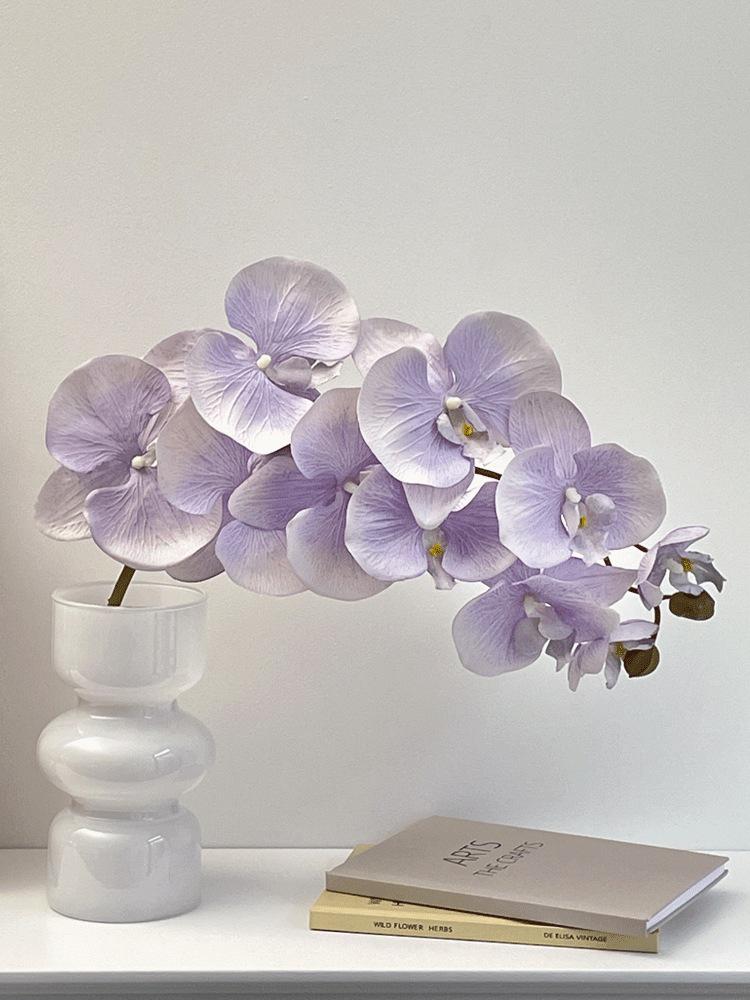 White Phalaenopsis Artificial Floral Arrangement - Realistic High-End Decorative Accent