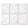 Cards To Decorate - CTOP - Baby Dinosaurs Theme - 6 Pieces - 13 Cm X 16 Cm - White