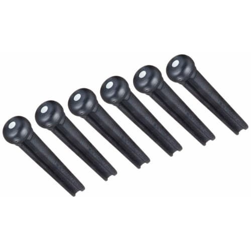 Graph Tech PP-2142-00 TUSQ Bridge Pins, Black, Mother-of-Pearl Dot, Traditional Type