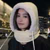 Drawstring Cycling Windproof Cap Multifunctional Winter Balaclava 3-in-1 Winter Cycling Hat  Women