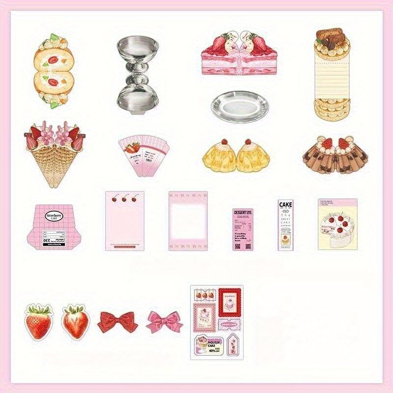 

1PC Notebook material package Fresh store second bomb Creative fun DIY small mechanism notebook decoration collage paper