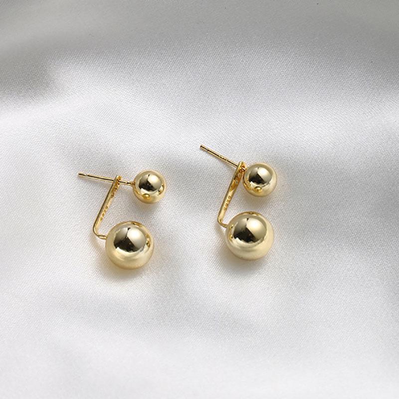 Korean Style Trendy Cold Ins Design 925 Silver Stud Earrings