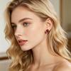 Zirconia Stud Earrings One Carat Main Stone Earrings Hypoallergenic Flat Back Earrings Comfortable Shiny Daily Wear Jewelry for Women Men