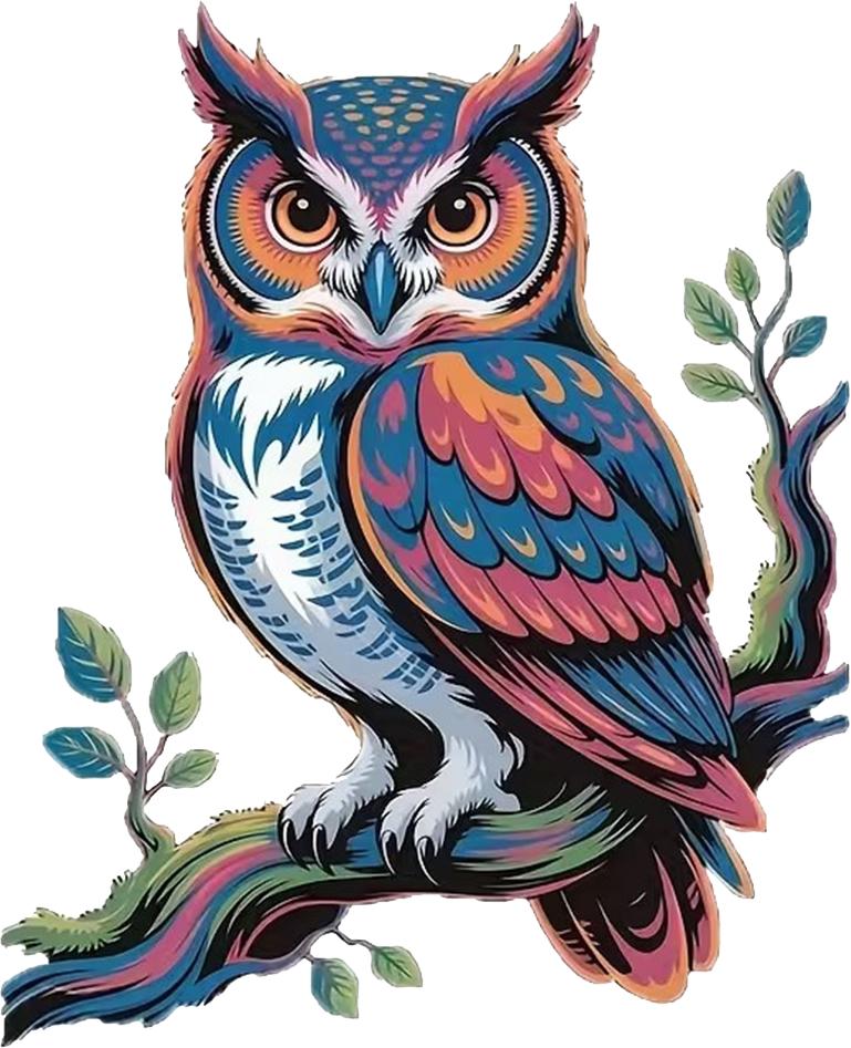 QT2012#15cm Owl High-Grade Self-Adhesive Vinyl Decal, Used for Car Windows, Bumper, Laptops, Waterproof Exterior Car Accessories