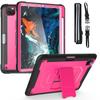11-inch iPad Pro Silicone Tablet Cover with Pen Slot, Hand Strap, Shoulder Strap, Folding Stand, Anti-Fall Shell for 9.7-inch and 10.2-inch iPads.
