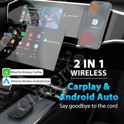 4 In 1 Carplay&Auto Wired To Wireless Android Auto Adapter Wired Android Auto Cars Smart Ai Box WiFi TF Card For Netflix Youtub