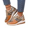 New year's flat leopard print lace-up casual sneakers plus size four-season single shoes running shoes