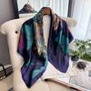 Spring and Summer Floral Design 90*90cm Women Scarf Sunscreen Foulard Shawl Hijab Female Hair Hijab Wraps Neckerchief Bandanda