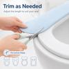 2PCS Washable Toilet Seat Cover Pad Static Adhesive Polyester Toilet Seat Sticker Soft Reusable Bathroom Closestool Warmer Mat