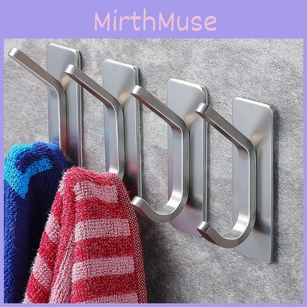 Premium Stainless Steel Adhesive Hooks For Kitchen And Bathroom Durable And Stylish