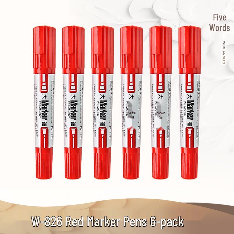 Oil-Based Double-Ended Refillable Broad Tip Marker - Large Capacity, Quick Drying, Waterproof