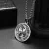 Tai Chi Yin-Yang Dragon Phoenix Pendant Necklace for Women Men Stainless Steel Jewelry Gift