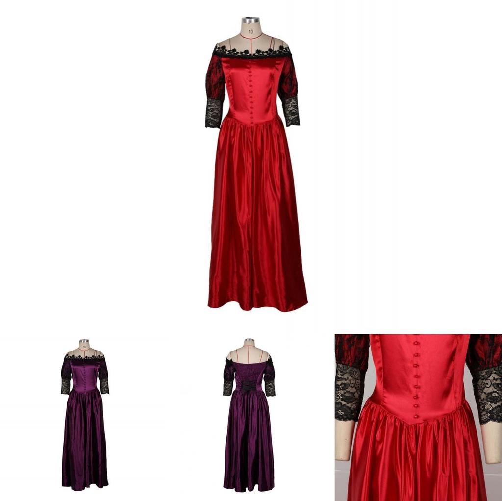 Renaissance Festival Party Cosplay Dress Victorian Gothic Vintage Retro Women's Ball Gown