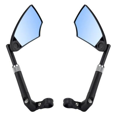 ROCKBROS Bicycle Rearview HD Field of Side Bar End Easy Freely Fits Road Bikes and Cross and Right Mirrors, View, Anti-Explosion Lens, Anti-Glare