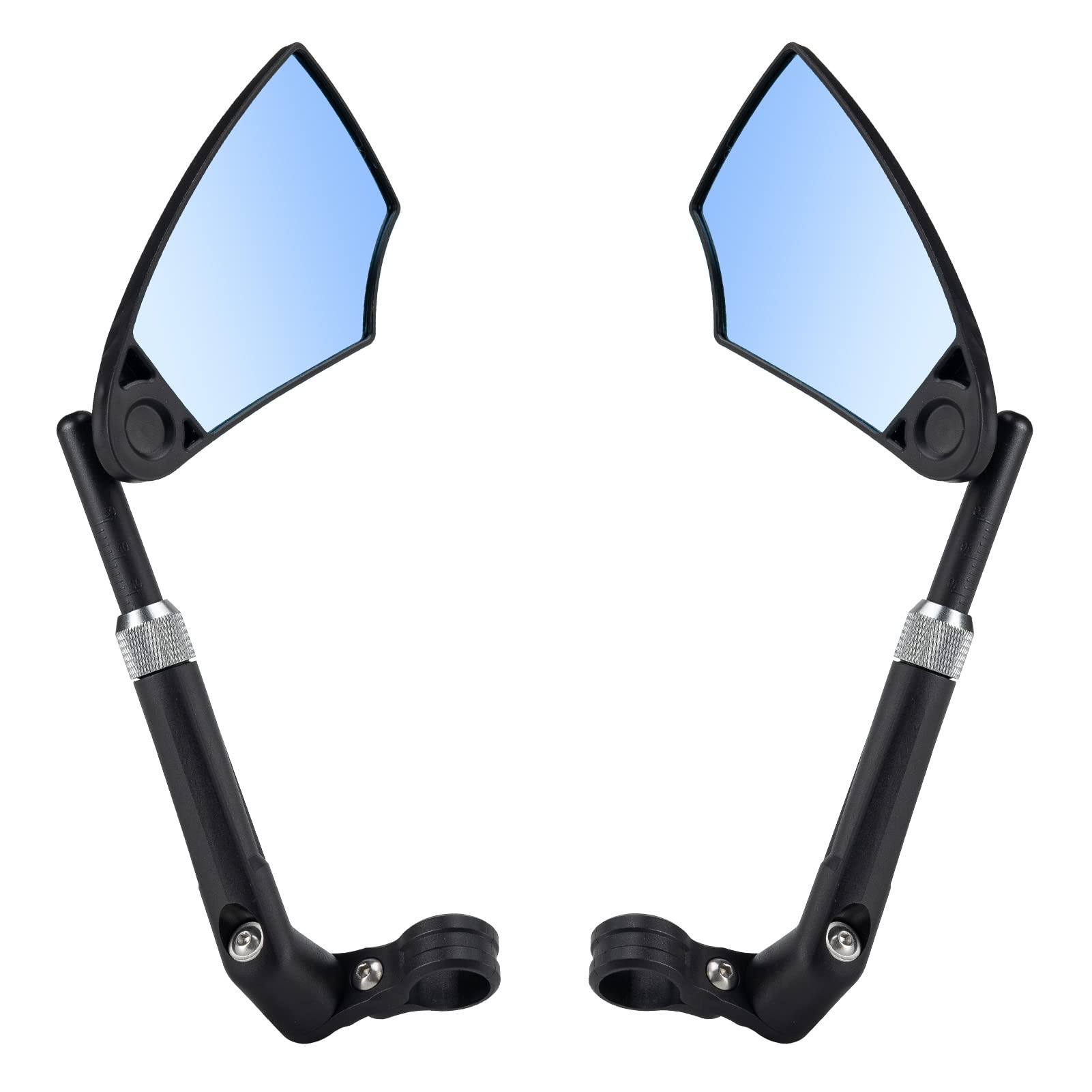 

ROCKBROS Bicycle Rearview HD Field of Side Bar End Easy Freely Fits Road Bikes and Cross and Right Mirrors, View, Anti-Explosion Lens, Anti-Glare
