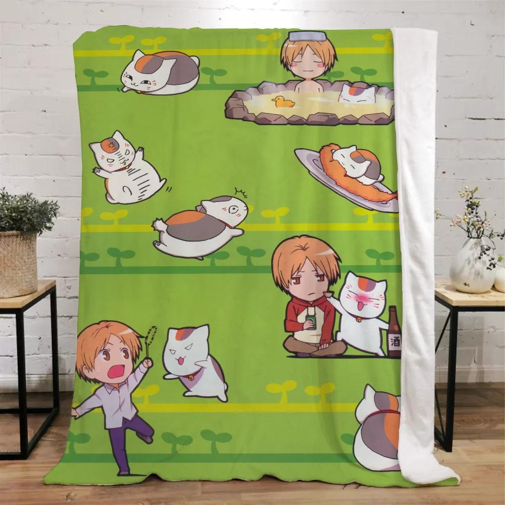 Natsume Yuujinchou Летнее одеяло Диван Зимние одеяла для кровати и; Пледы Микрофибра Постельное белье Вязаный плед Пляжное полотенце Домашний интерьер 30x40in