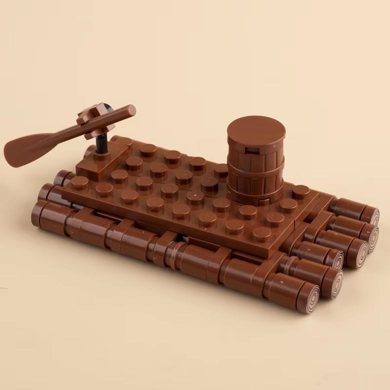MOC Medieval Scene Building Blocks Military Camp Viking Warrior Soldiers Tent Outpost Pirate Ship Stable Castle Wall Bricks Toy