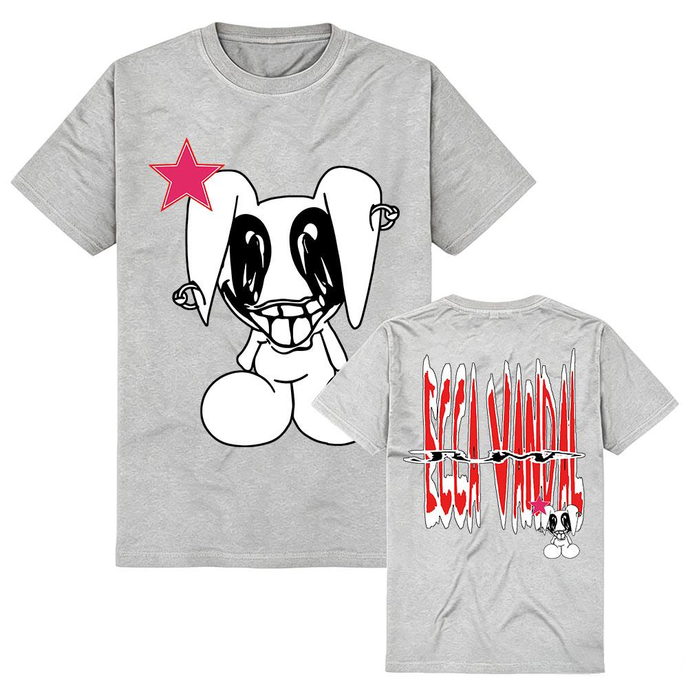 STAR BUNNY TEE ECCA VANDAL Singer Design T-shirt Graphic Print Merch Unisex Streetwear Cotton Short Sleeve Female Tshirts Soft