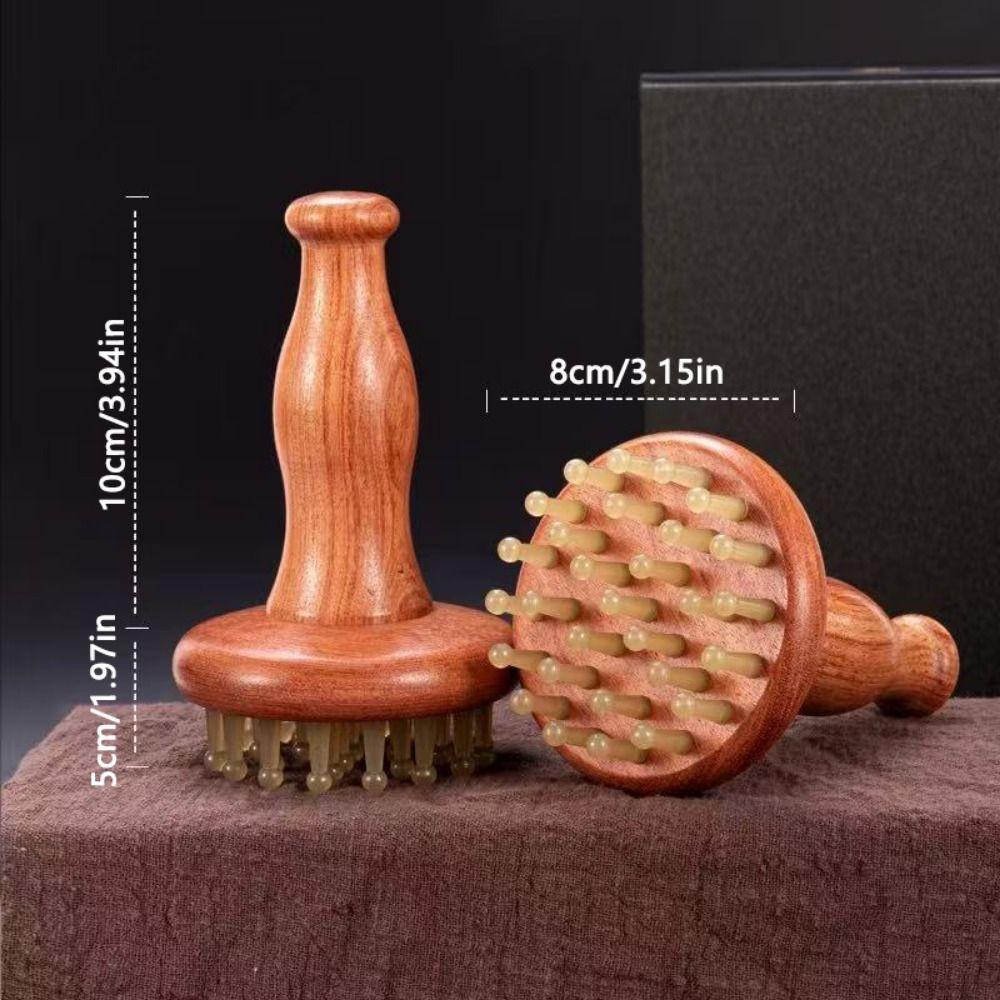29 Teeth Gua Sha Massage Tool Wood Grain Wood Meridian Brush Meridian Massager  Body Meridian