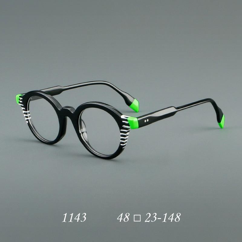 Acetate fiber glasses, colorful and fashionable frames, handcrafted and stylish, can be paired with myopia and reading glasses C1