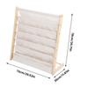 FDIT Standing Children\'s Book School Wooden Book Shelf, Baby Rding Rack & Storage Shelf for Ages 3+, Safe Pine & Cotton  , Space Saving Nursery