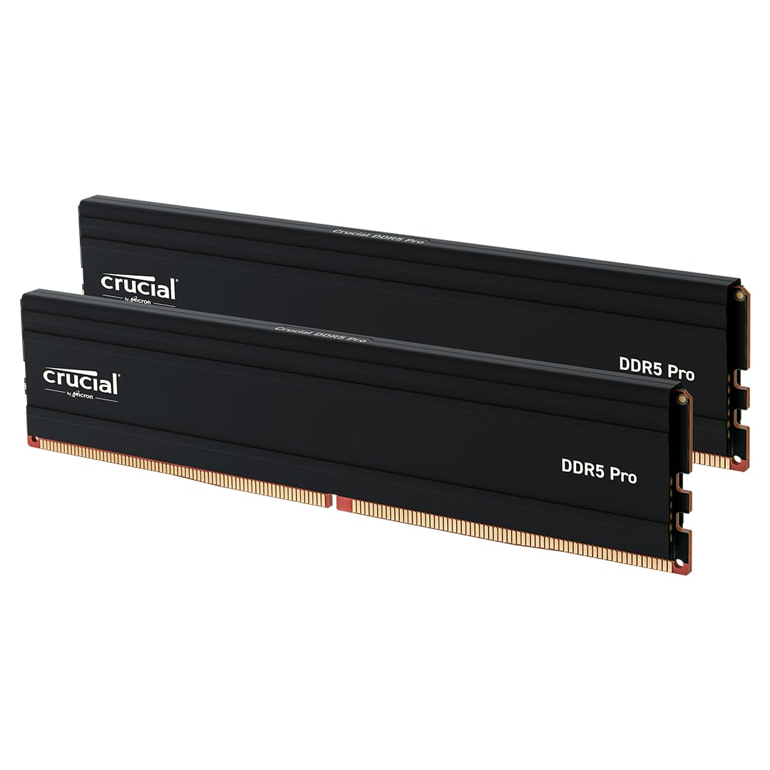 

Crucial Pro 128GB Kit (2x64 ГБ) DDR5 RAM 5600MHz (або 5200 МГц або 4800 МГц) Настільна ігрова пам ять UDIMM Сумісна з процесорами Intel&AMD CP2K64G56C46U5