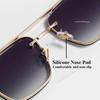 Square Mens Designer Sunglasses Metal Frame Gradient Luxury Shades Uv400 Rectangle Pilot Sun Glasses For Men
