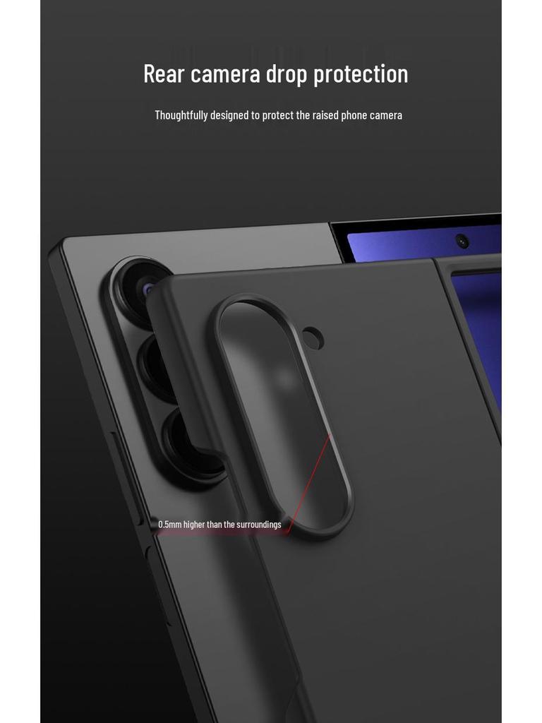 Ultra-Thin Matte Phone Case for Samsung ZFold7: Fashionable, Solid Color, Folding Protective Cover
