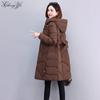 Winter Damen Mantel Lange Verdickte Warme Baumwolle Gepolsterte Parka Damen Jacke