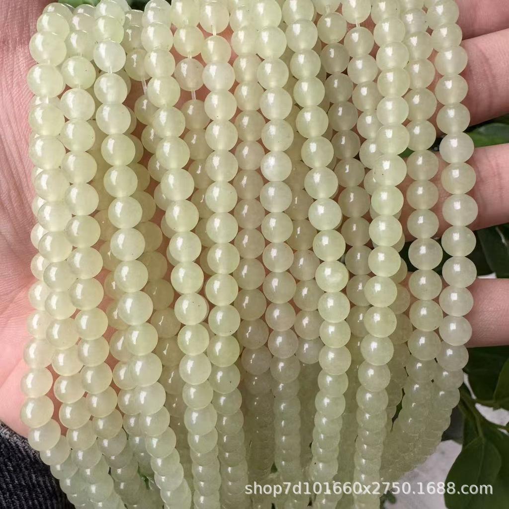 Cuentas Redondas de Jade Xiuyu Verde Claro Natural - Suministros Populares para Joyería DIY