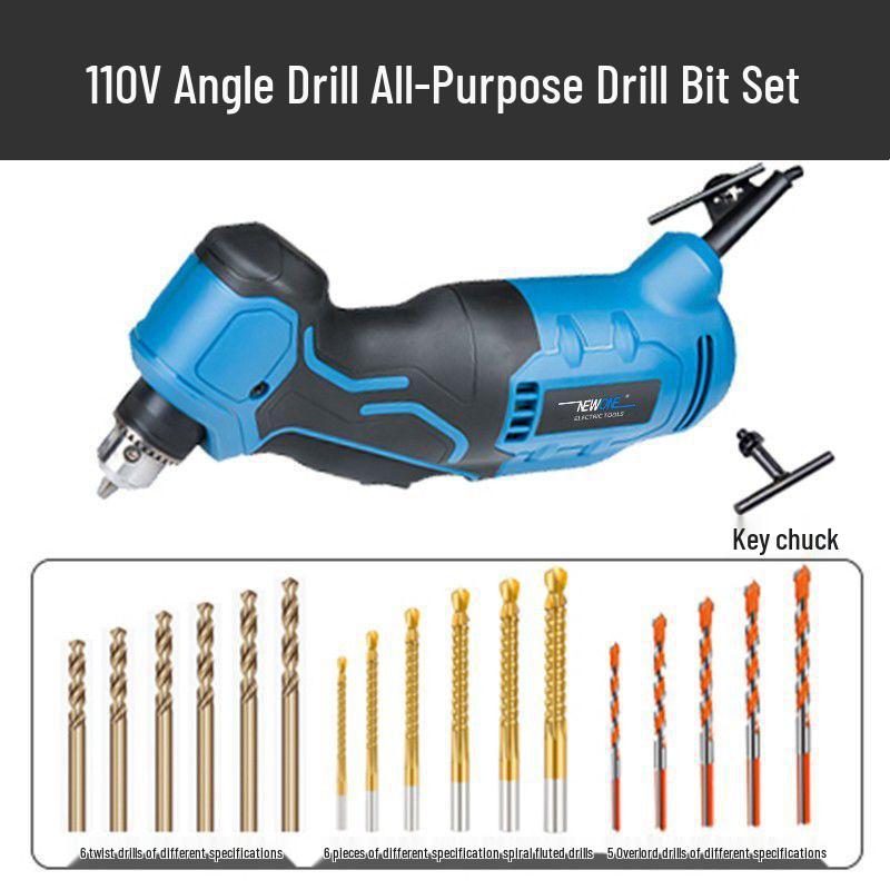 Multi-Functional 90° Angle Brushless Handheld Electric Drill & Right Angle Screwdriver