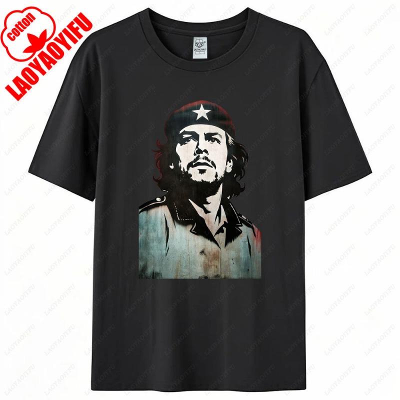 Tričko Che Guevara Rebelové Kubánské Tričko Guerrilla Revoluce Tričko Ležérní Krátký Rukáv Pánské Vysoce Kvalitní Tričko Bavlna Volné Topy
