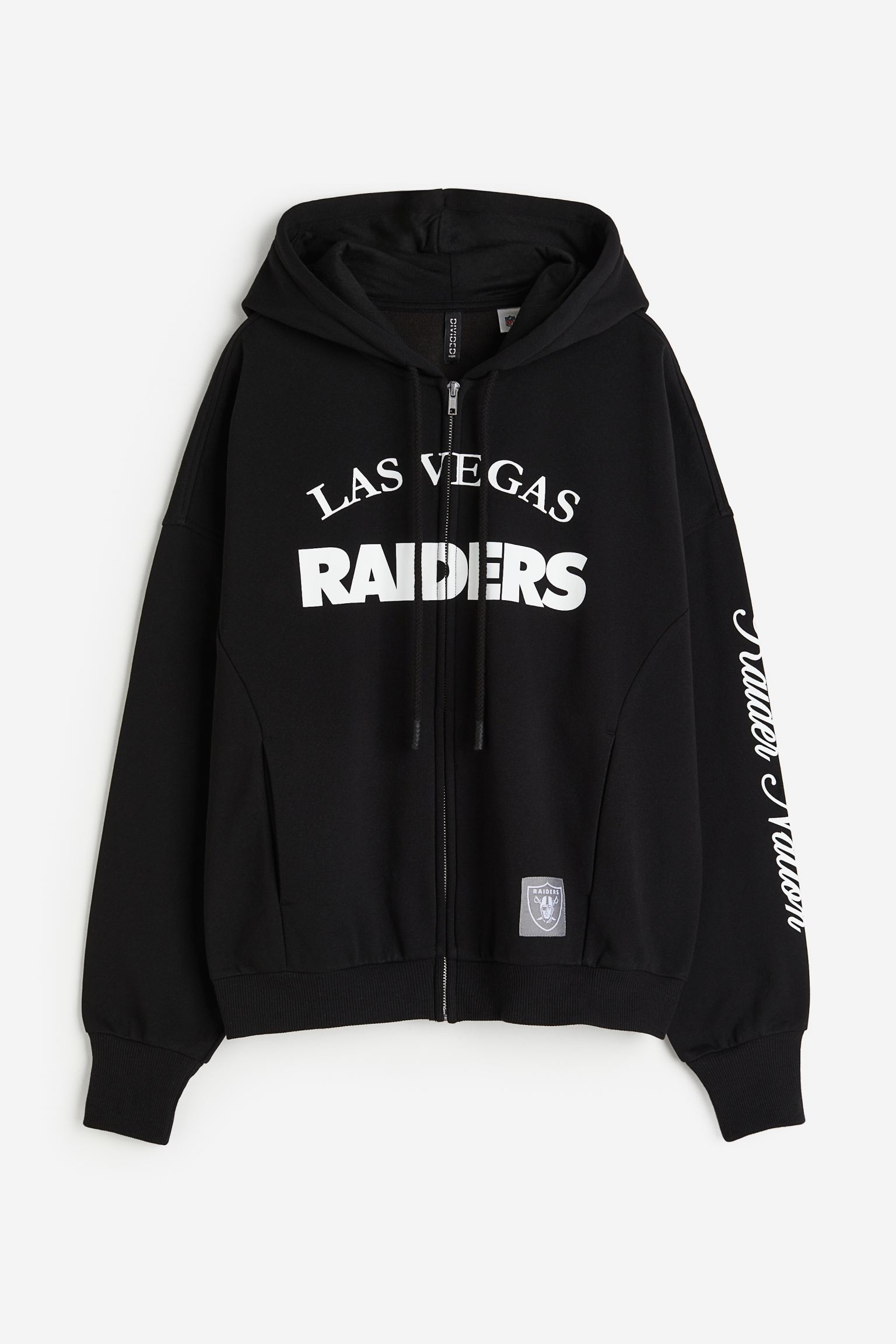 

Толстовка на молнии оверсайз с принтом