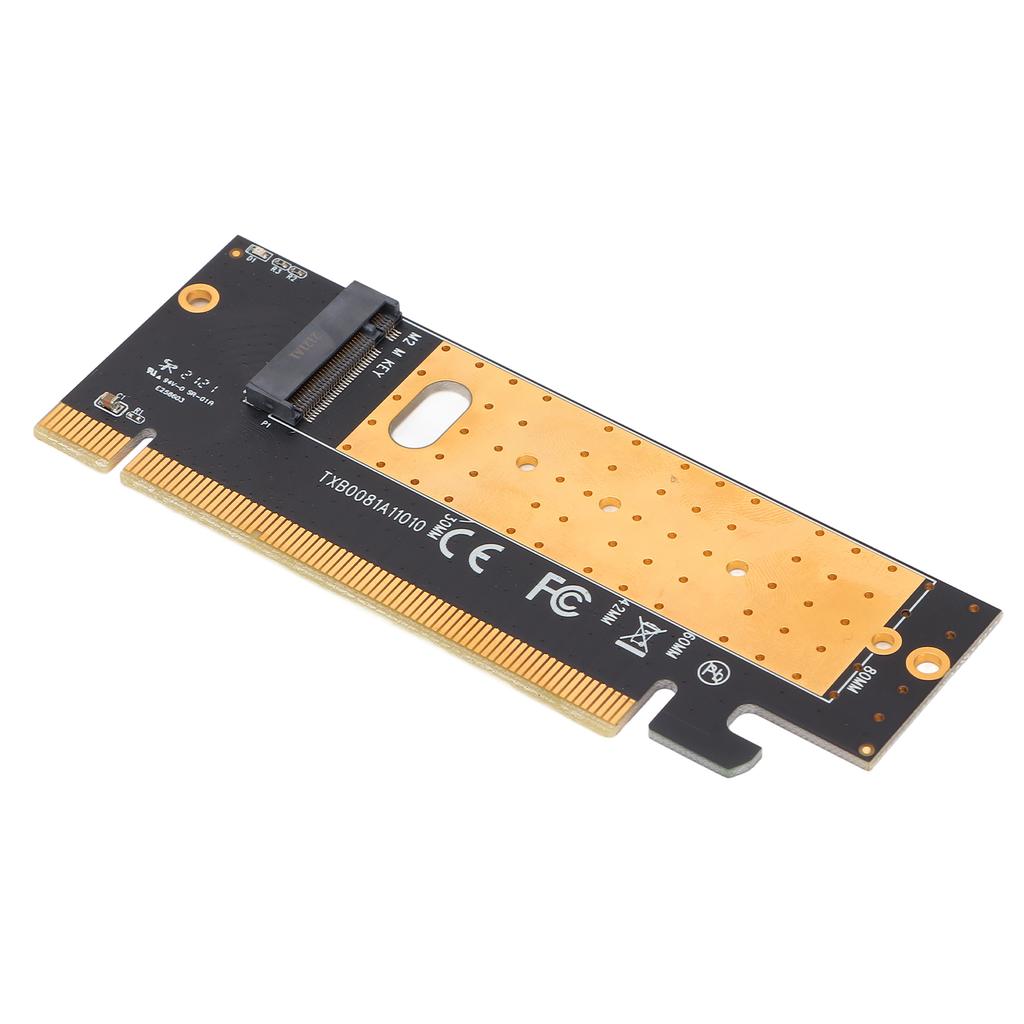 M.2 to PCIE3.0 Adapter 8GB S Speed PCIE X16 Slot Free Expansion 2280 2260 2242 2230 with Heat Emission Hole for Windows