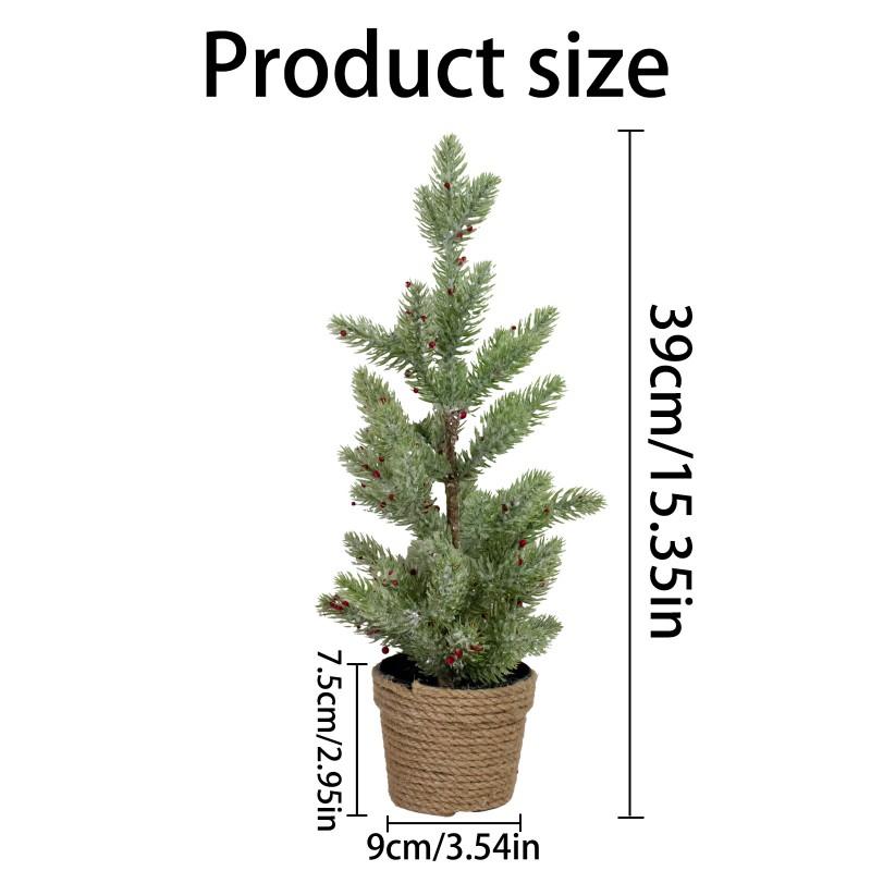 Mini Desktop Christmas Tree Decor Artificial PE PVC Green Xmas Home Office Party Photography Prop
