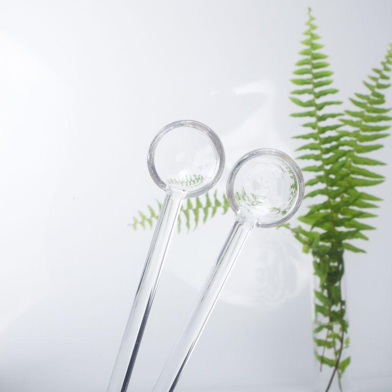 Heart-Shaped Colorful Glass Spoon & Stirring Stick with Long Handle for Juice & Coffee