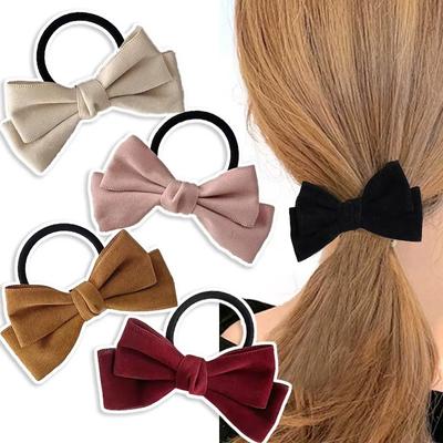1PCS New Bowknot Headwear Elastic Hair Bands Head Rope Tie Ponytail Hair Circle Woman Hair Accessories Lady Headdress