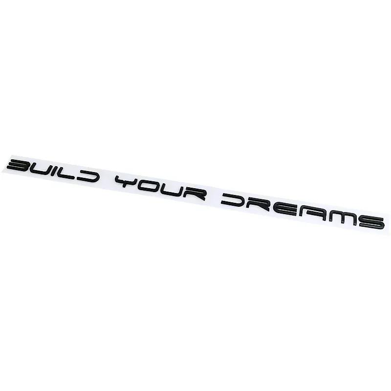 3D ABS Chrom Černé Logo Postav si své sny Znak Písmena Samolepka Znak na Kufr Auta Pro BYD SEAL SONG Plus ATTO3 SEAL U Příslušenství