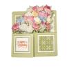 Creative paper 3D Pops-up Bouquet Floral Box Bouquet Flower Greeting Card Folding Postcard Birthday Wedding