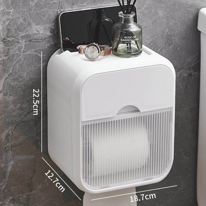 

Настенная коробка для салфеток с волнистым узором: Стильный дизайн без перфорации для ванных комнат