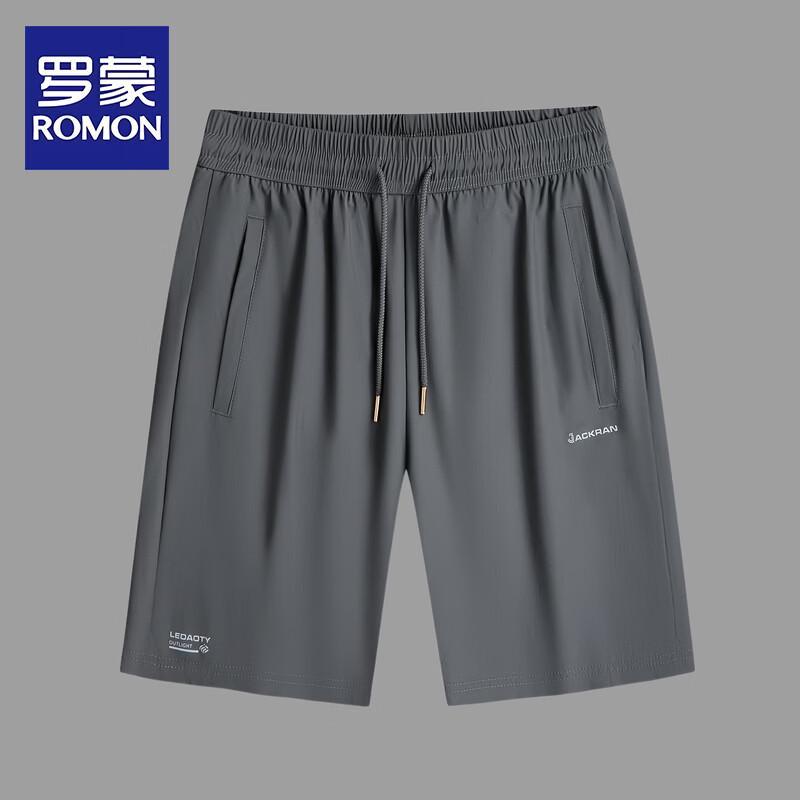 ROMON Men s Plus Size Summer Quick-Dry Casual Mid-Length Shorts 7XL
