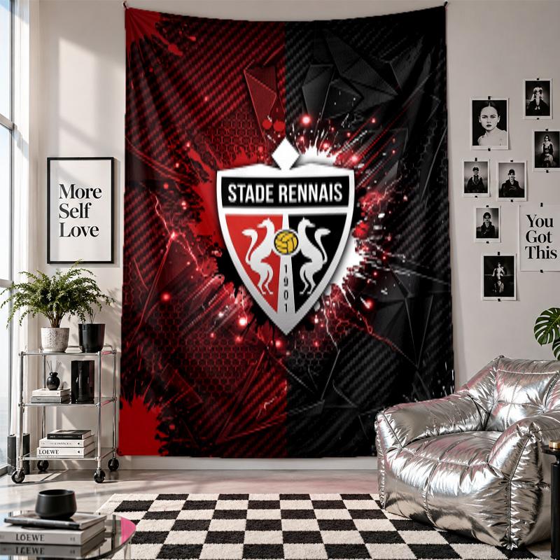 Stade Rennais FC Wall Tapestry Home Decor Wall Hanging Cloth for Bedroom Living Room Background