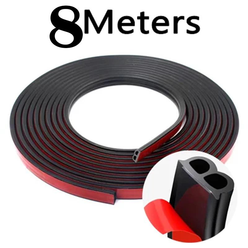 Car Door Seal Strips Sticker Weatherstrip Rubber B Shape Door Seals Sound Insulation Auto Door Sealant Automobiles Accessories